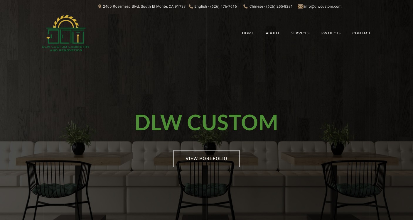 DLW Custom Cabinetry and Renovation Website